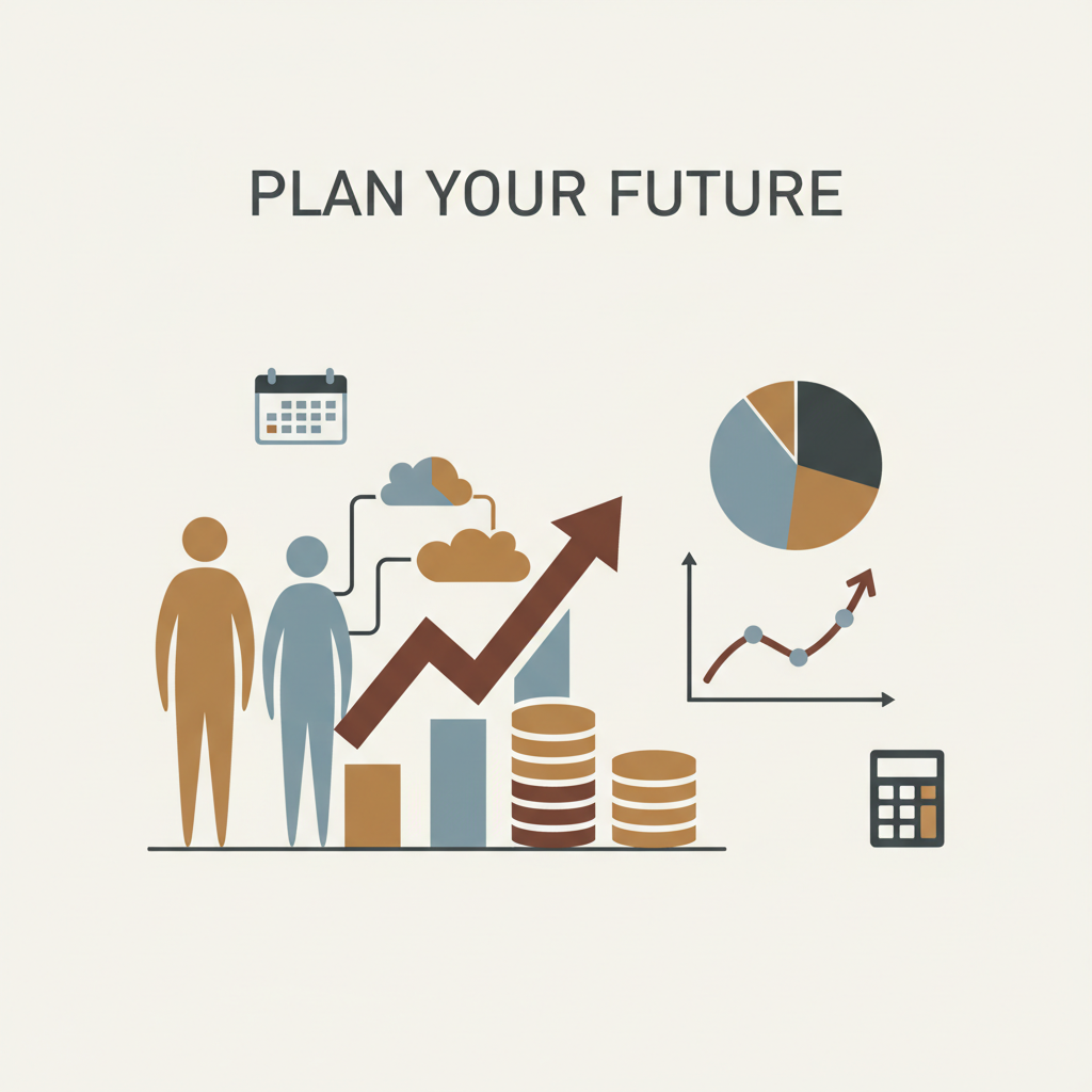 Finansal planlama ve strateji geliştirme illüstrasyonu